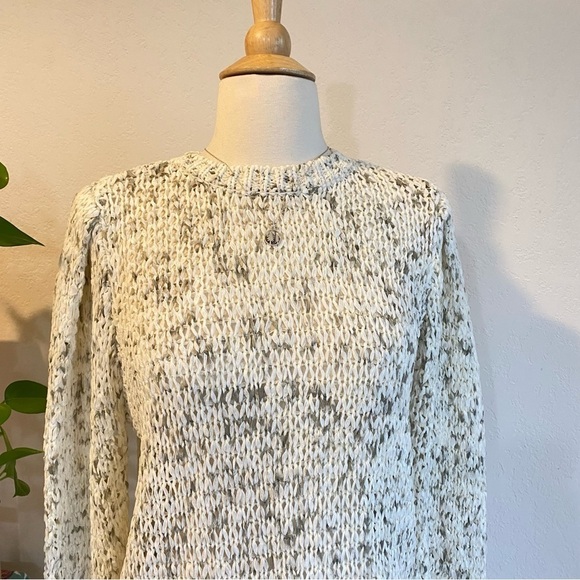 Calvin Klein structured knit sweater- marled cream white & grey - Picture 4 of 16